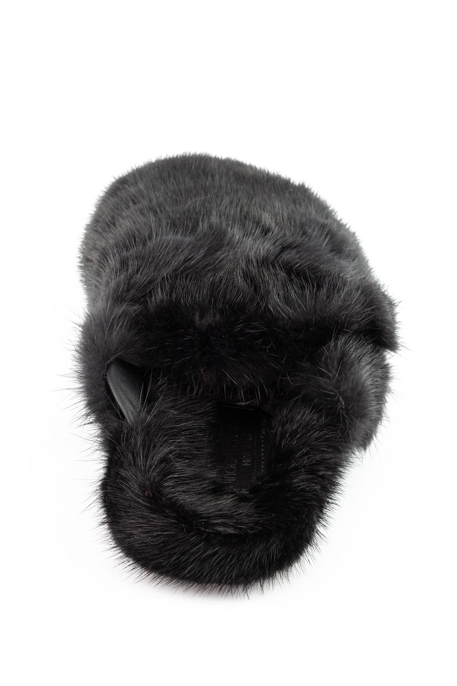 Linda Richards Mink Mule Black, utopiatulsa.com