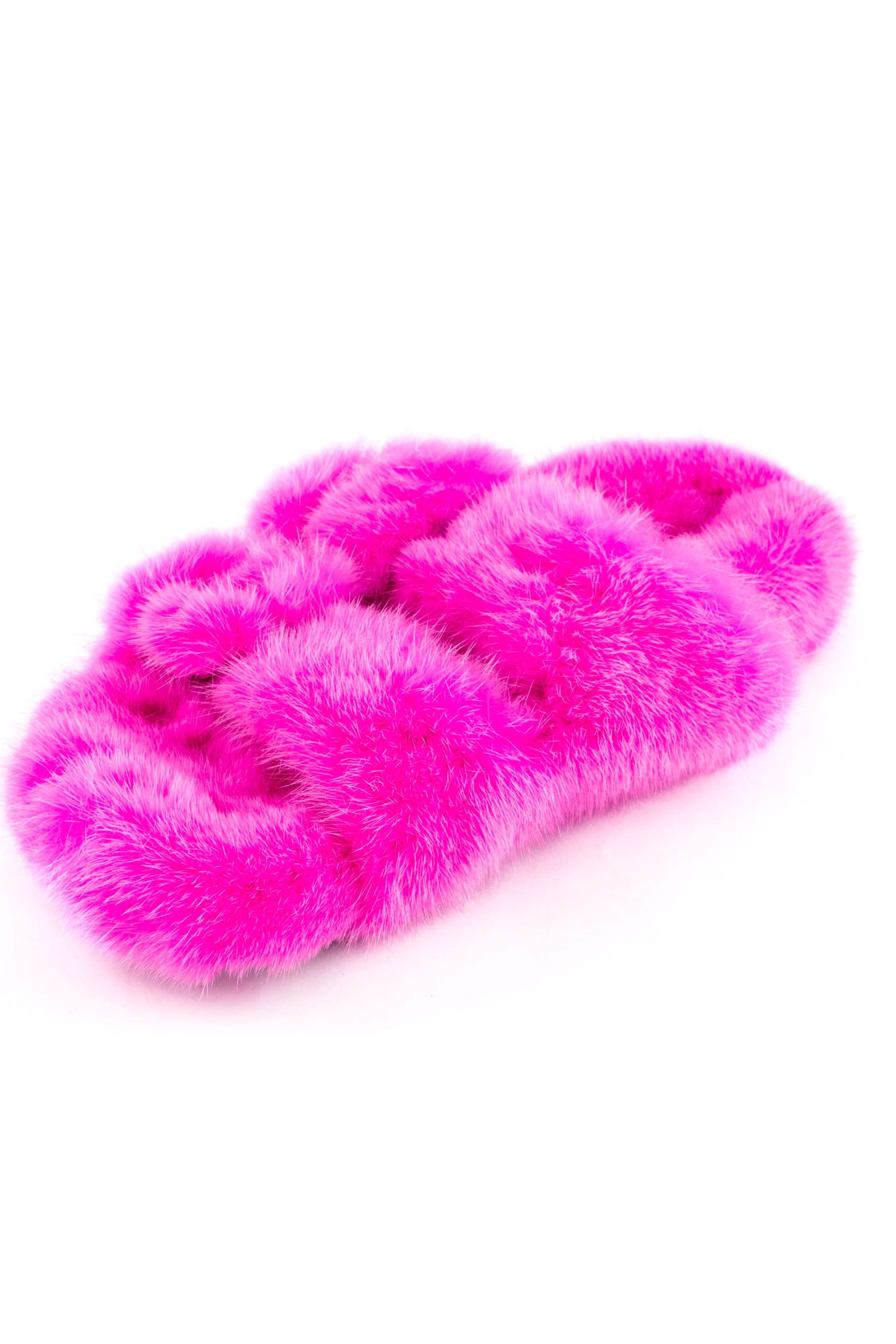 Linda Richards Mink Slides Hot Pink, utopiatulsa.com