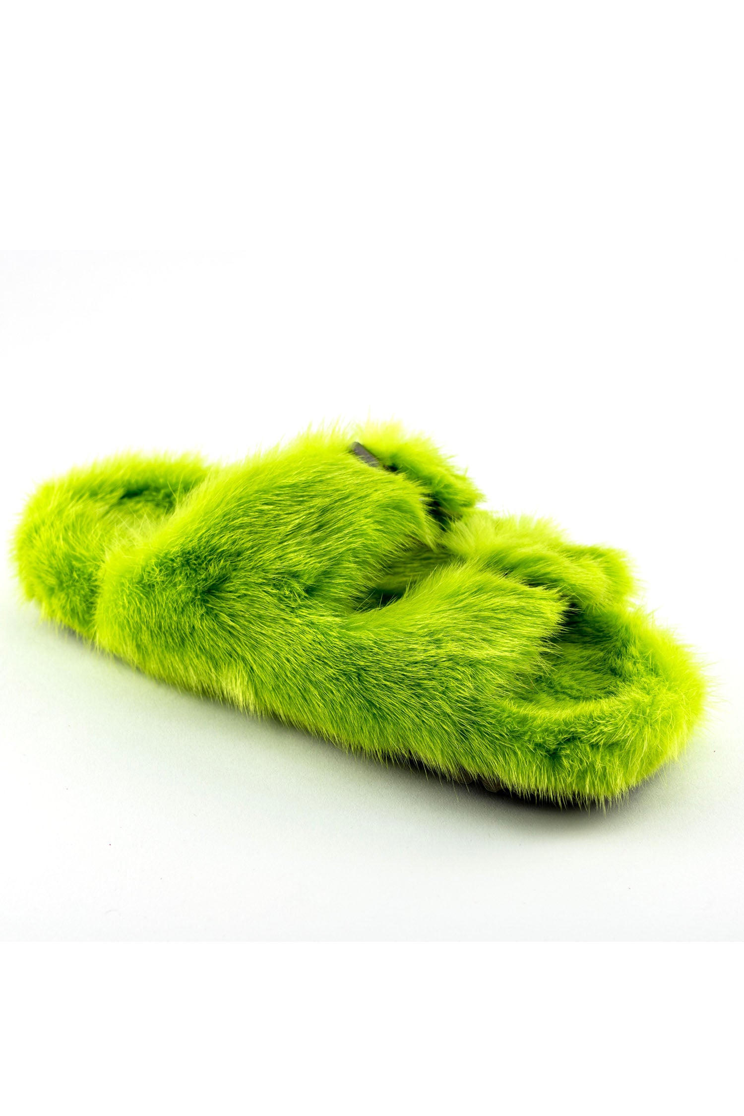 Linda Richards Mink Slides Lime, utopiatulsa.com