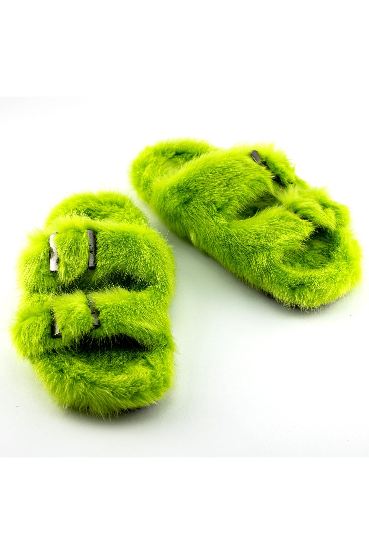 Linda Richards Mink Slides Lime, utopiatulsa.com