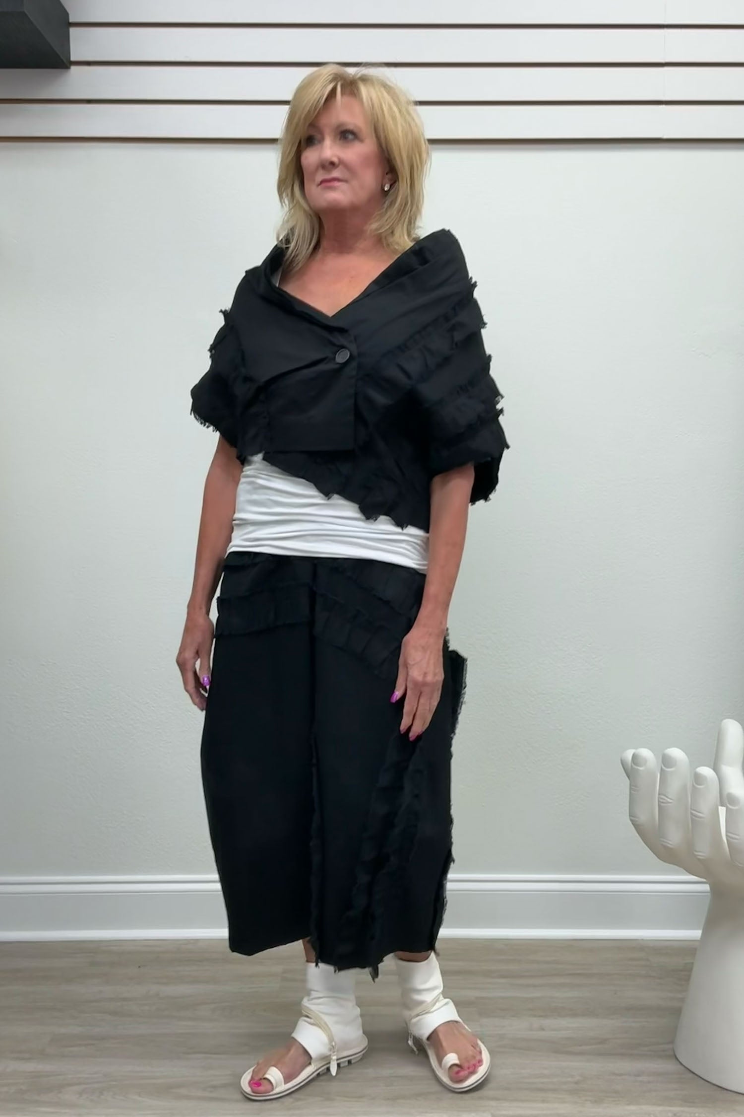 Outfit 5 - Moyuru Ruffle Jacket Black, utopiatulsa.com