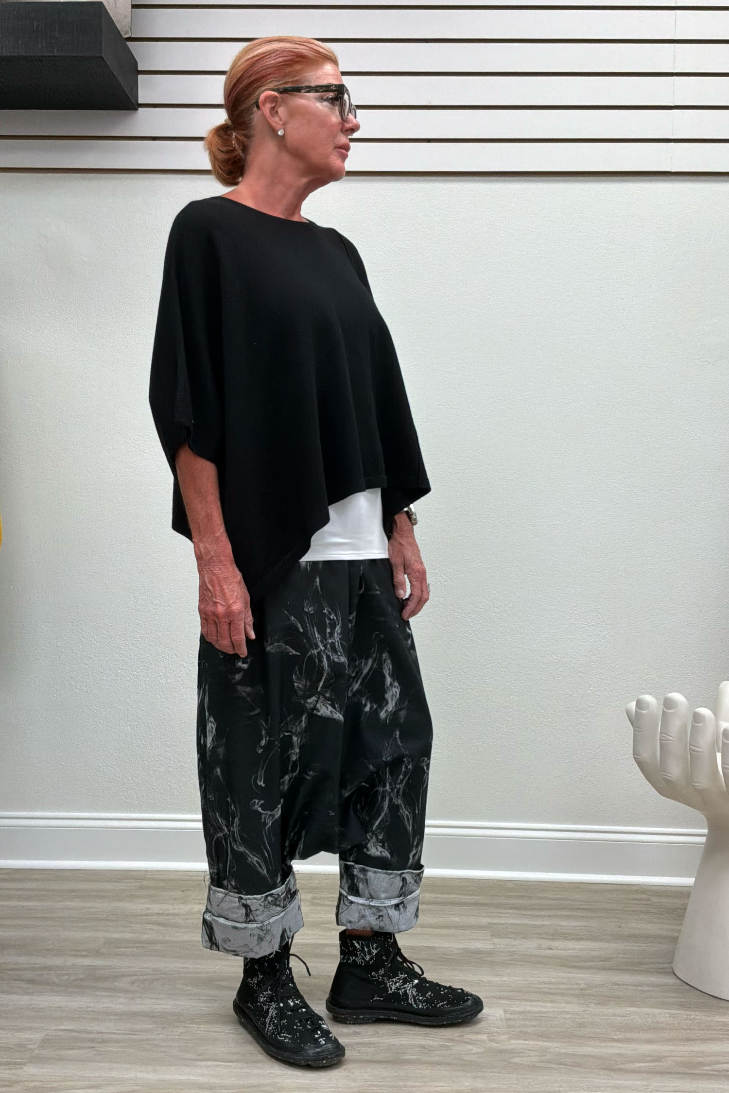 Anarkh + NRK Outfit 3 Saki pant and cashmere sweater, utopiatulsa.com